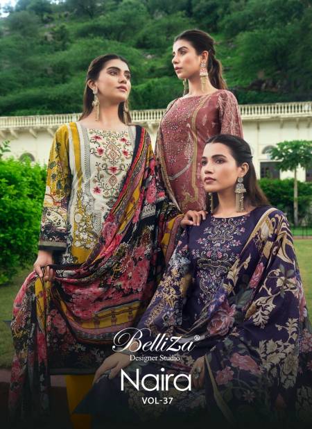 Naira Vol 37 By Belliza Printed Cotton Dress Material Wholesale Shop In Surat
 Catalog